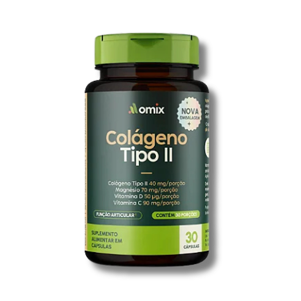 COLÁGENO TIPO ll POTE 30 CÁPSULAS - OMIX HEALTH