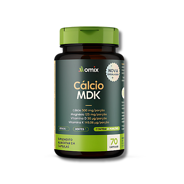CÁLCIO MDK POTE 70 CÁPSULAS - OMIX HEALTH
