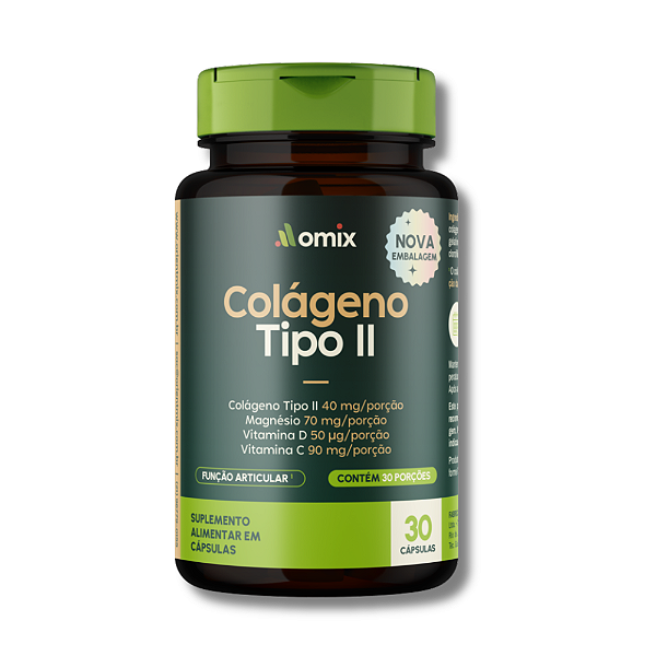 COLÁGENO TIPO ll POTE 30 CÁPSULAS - OMIX HEALTH