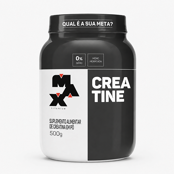 CREATINA MONOHIDRATADA 100% PURA 500G - MAX TITANIUM