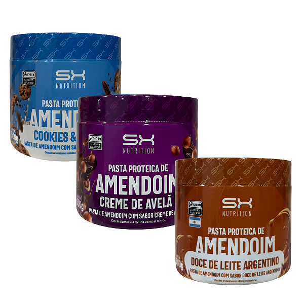 3X PASTA DE PROTEICA DE AMENDOIM 500G - SX NUTRITION