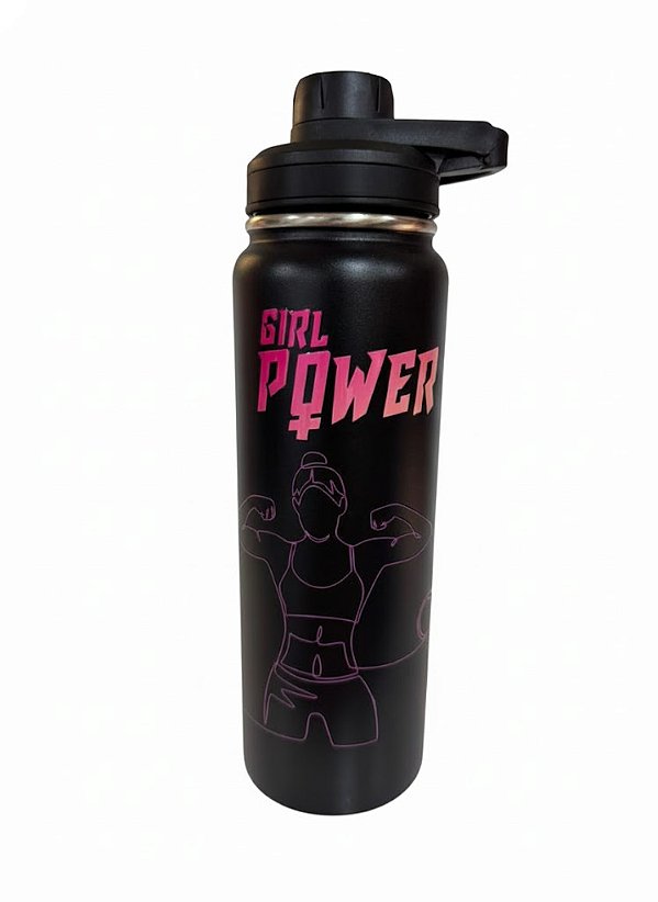 GARRAFA TÉRMICA POWER GIRL AÇO INOX 850 ML – NAÇÃO CAVEIRA