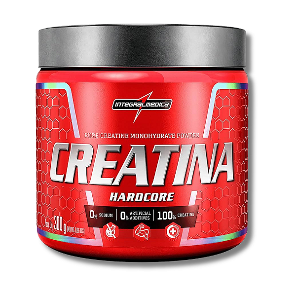 CREATINA MONOHIDRATADA HARDCORE 300G - INTEGRALMÉDICA