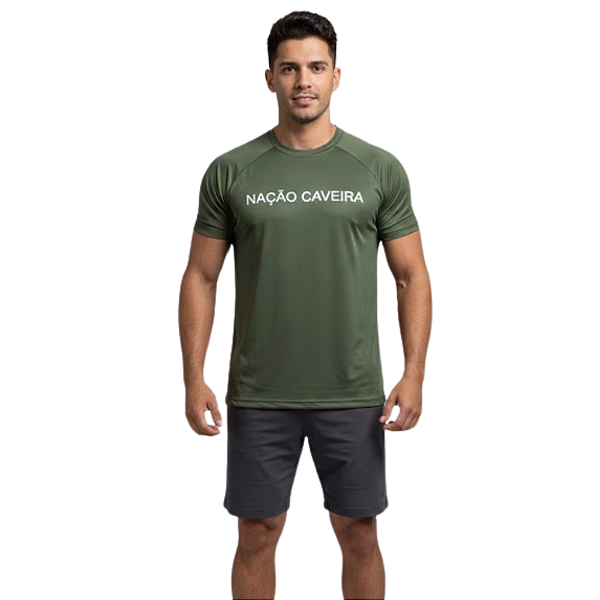 CAMISETA NAÇÃO CAVEIRA VERDE MILITAR