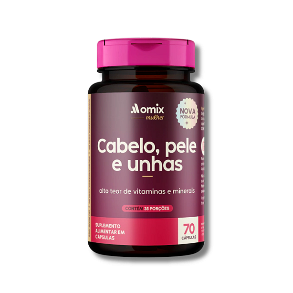 CABELO, PELE E UNHA FRASCO 70 CAPSULAS - OMIX HEALTH
