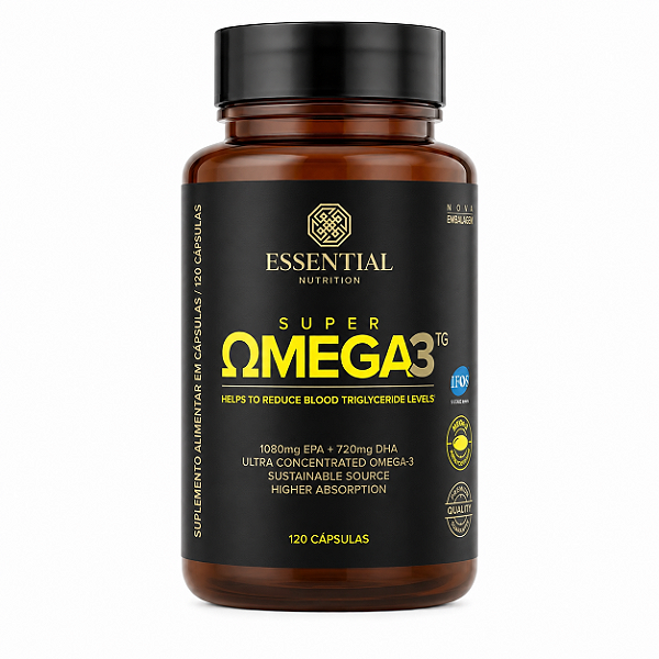 SUPER OMEGA-3 TG 120 CÁPSULAS - ESSENTIAL NUTRITION