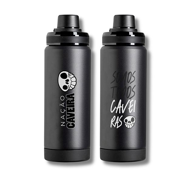 GARRAFA TÉRMICA SOMOS TODOS CAVEIRA AÇO INOX 600ML – LANÇAMENTO