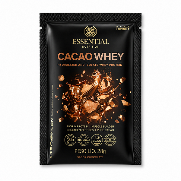 CACAO WHEY SACHÊ 28G – ESSENTIAL NUTRITION