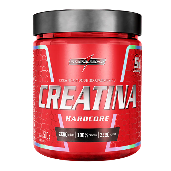 CREATINA MONOHIDRATADA HARDCORE 500G POTE – INTEGRALMÉDICA