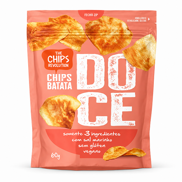 CHIPS DE BATATA DOCE 60G - THE CHIPS REVOLUTION
