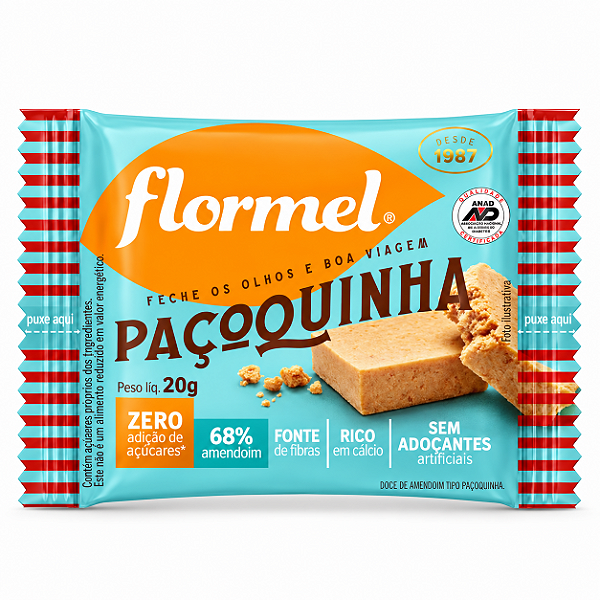 PAÇOCA ZERO 20G - FLORMEL