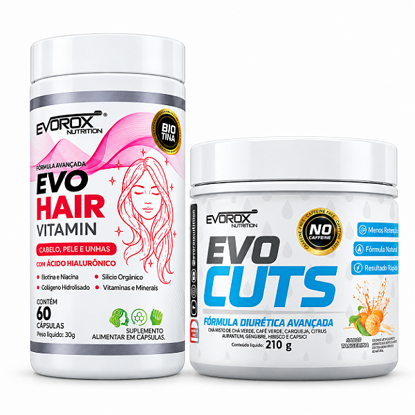 EVO CUTS 210 G + EVO HAIR VITAMIN 60 CÁPSULAS - EVOROX NUTRITION