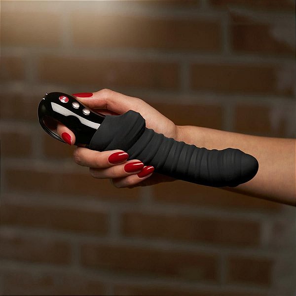 FAN FACTORY TIGER  - Vibrador Com Dupla Estimulação e Nervuras| Cor: Black Line