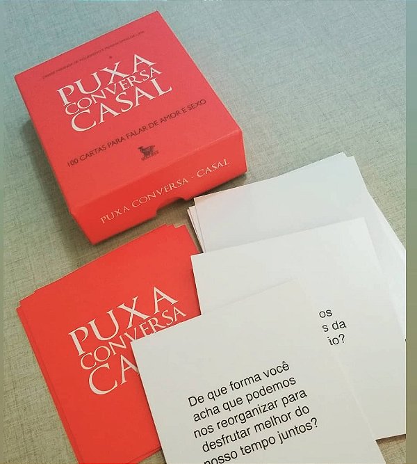 PUXA CONVERSA CASAL - Box c/ 100 Cartas p/ Apimentar a Relação #perguntas