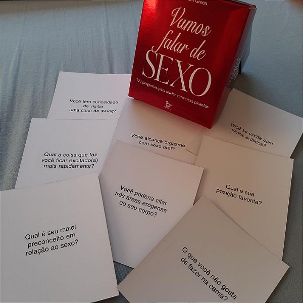 VAMOS FALAR DE SEXO - Box com 100 Cartas para Apimentar a Relação