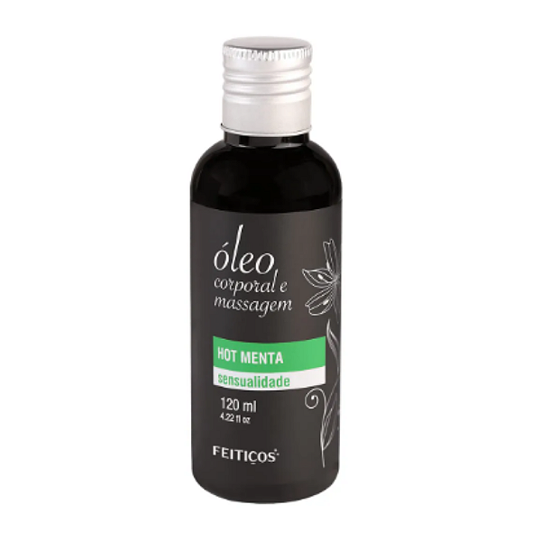 FEÍTIÇOS  - Óleo Corporal e Massagem Hot Menta Sensualidade 120ml