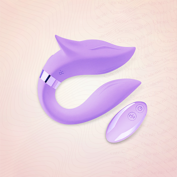 FOX - Vibrador pra Casal com Controle Remoto - Cor : Lilás