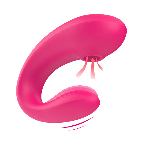 ELENA - Vibrador pra Casal com Estimulador Clitoriano