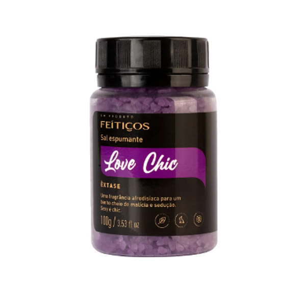 SAIS DE BANHO - Sal de Banho Espumante - Love Chic - Êxtase - 100g