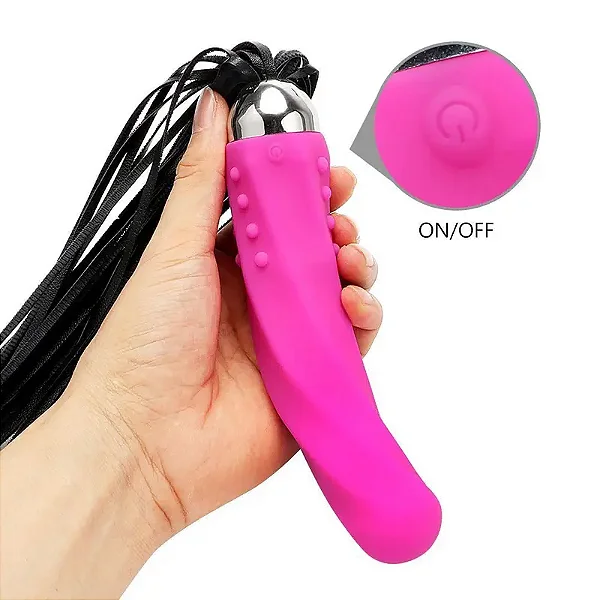 Vibrador com Chicote - Estimulador de Ponto G - Pink
