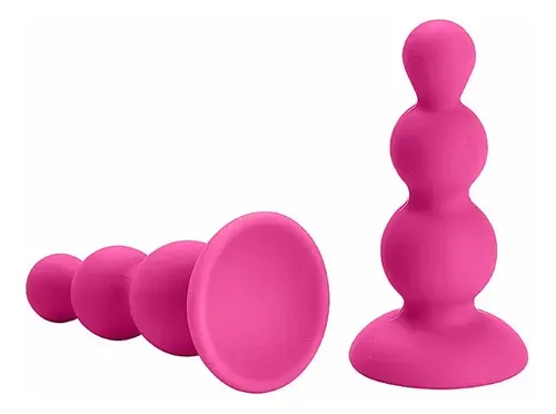 BABY - Plug Escalonado Em Silicone - Tamanho P | Cor : Pink