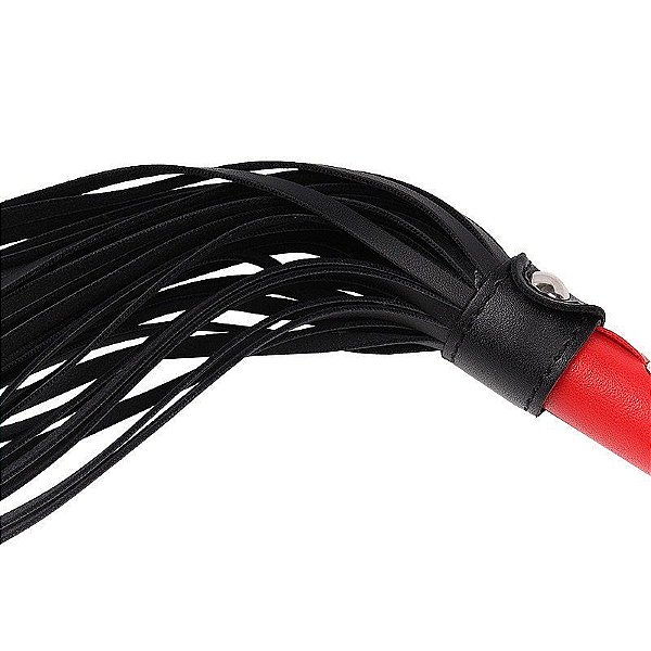 Chibata Em Couro 50cm - Vermelha e Preto | 8047