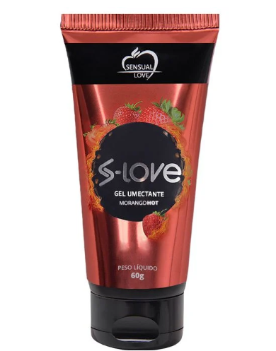 S - LOVE -  Lubrificante Íntimo Morango Hot - 60G