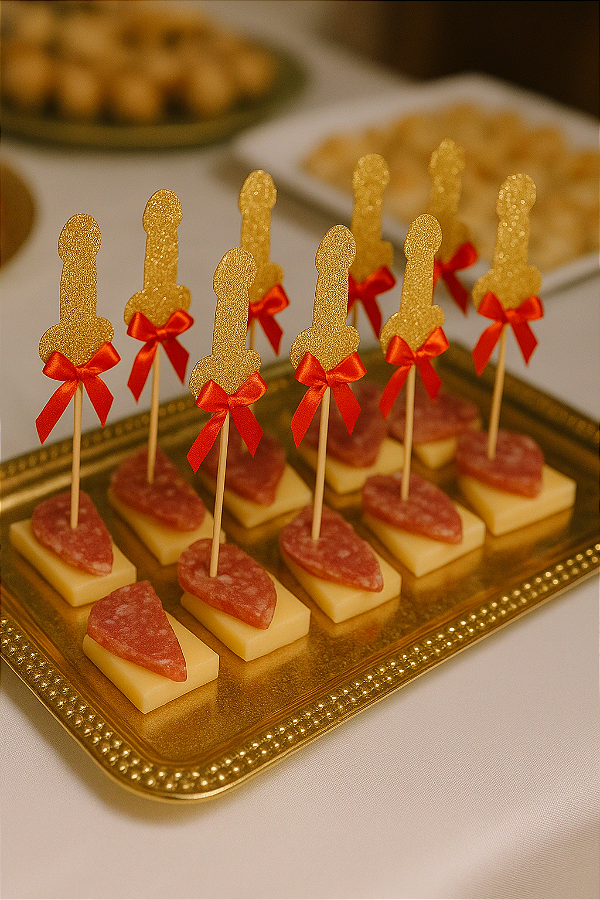 Palito Petisco Pênis Dourado