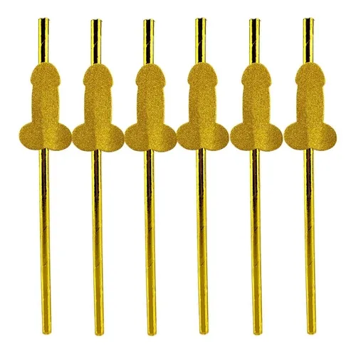 Canudo Erótico Dourado | Pênis