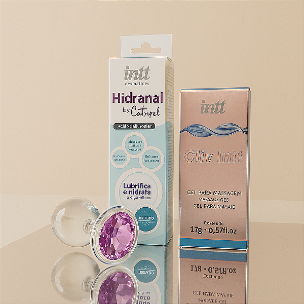 KIT ANAL BLACK - Lubrificante + Dessensibilizante + Plug Joia P