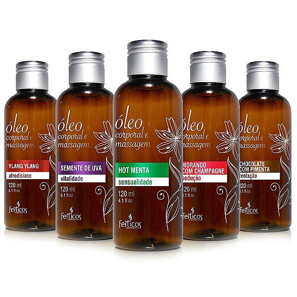 Óleo Corporal Afrodisíaco p/ Massagem Feitiços 120ml