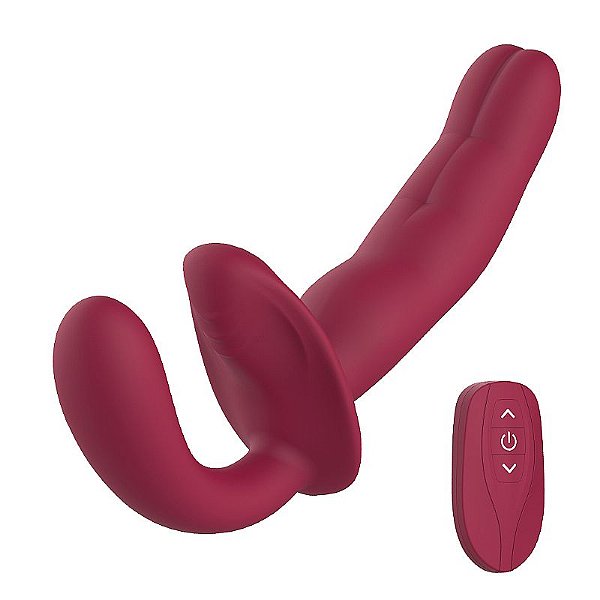Vibrador de Casal Ponto G - Strapless / Controle Remoto