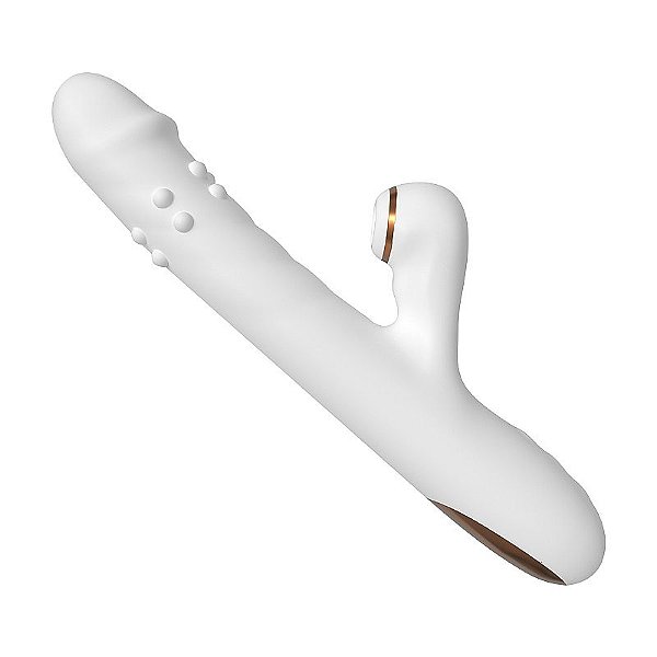 Vibrador de Ponto G e Clitóris com Vai e Vem de Esferas