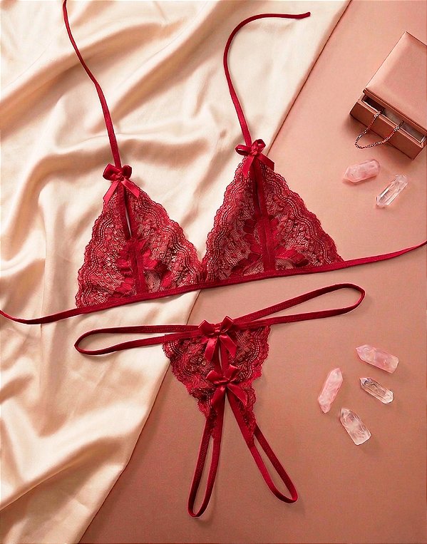 Conjunto Sexy com Abertura Intima | Daphne Rubi