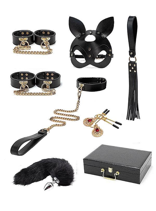 Kit Maleta Sado de Luxo | Dourado