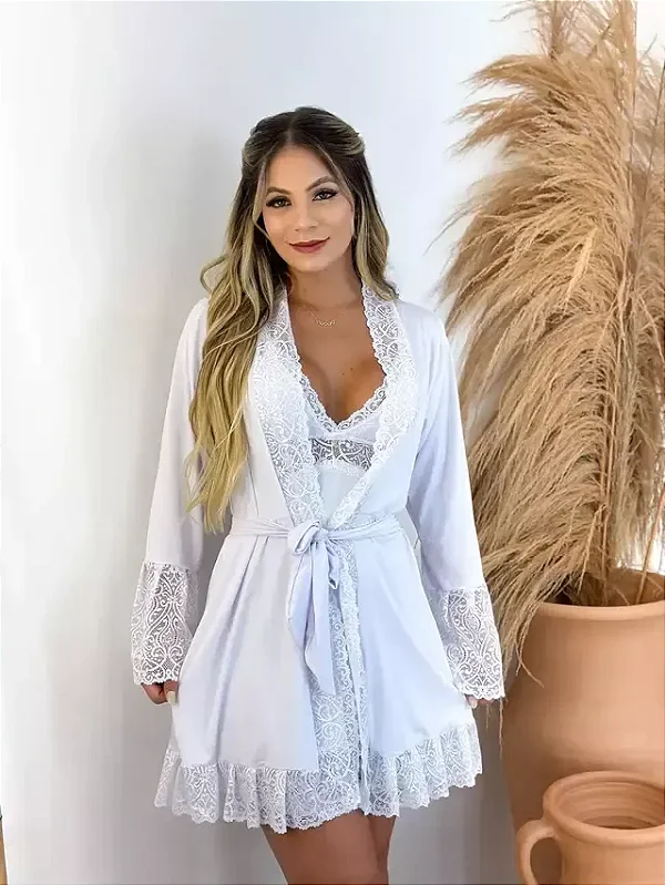 Robe com Camisola s/ Bojo | Branco