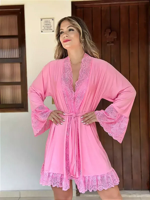 Robe com Camisola s/ Bojo | Rosa Hera