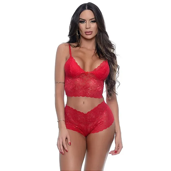 Cj Cropped Renda s/ Bojo