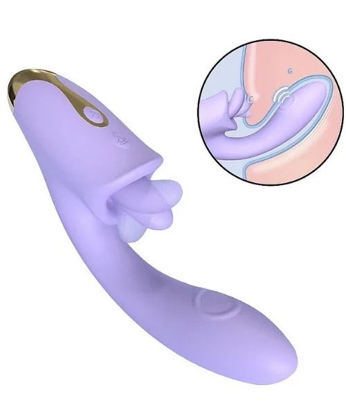 Vibrador de Ponto G e clitóris com Língua e Dedilhar | Viola