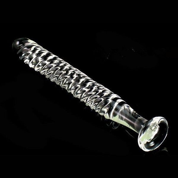 Plug anal de vidro com textura