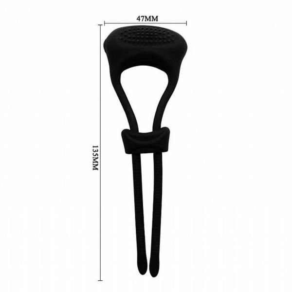 CURITIS - Anel Peniano Flexível com Vibrador | Medida Interna: 3,7 cm (1110)