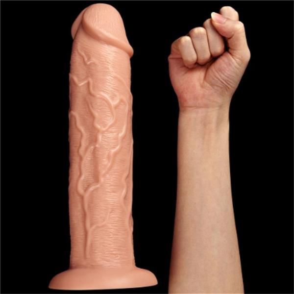 REALISTIC LONG DILDO 11" - Pênis Realístico 25 x 5,5 cm - Cor: Clara (6273)