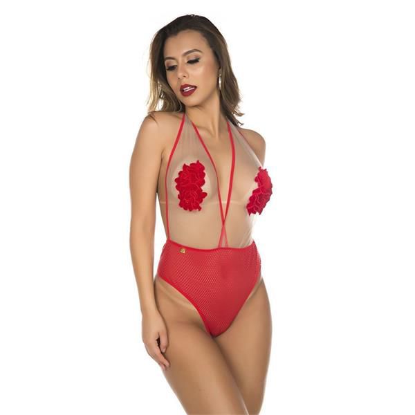 FANTASIA - Body Sensação |Tamanho: Único - Cor: Vermelho | QUEIMÃO
