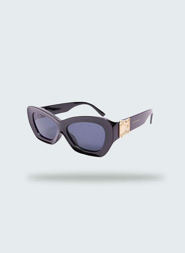 Óculos de sol Leadwell Unissex Retro Vintage Gatinho Preto