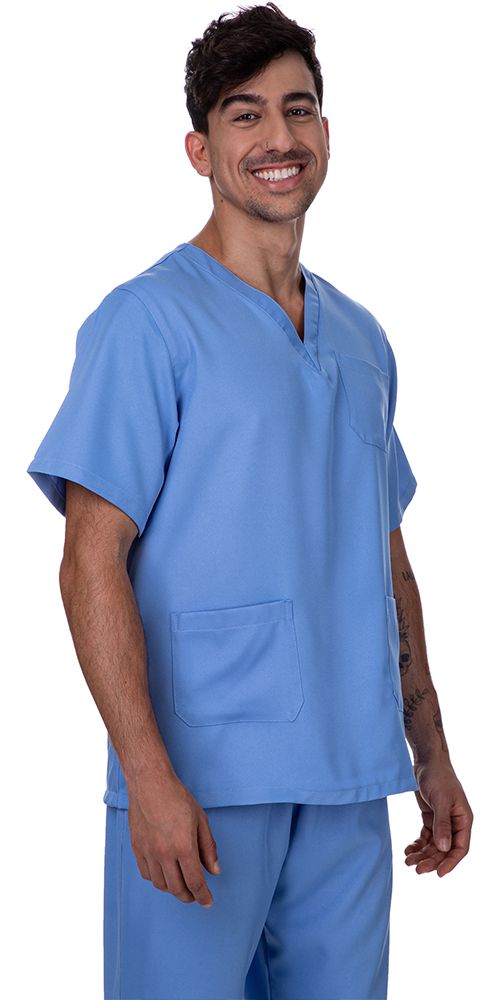 Camisa Cirúrgica Unissex Azul Claro