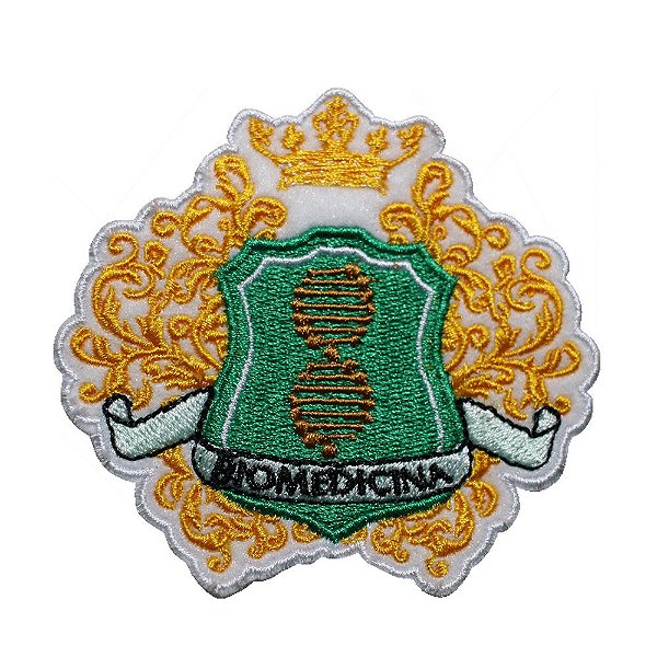 Patch Bordado O+ Verde - Patch Bordado O+ Verde - FIO DE OURO