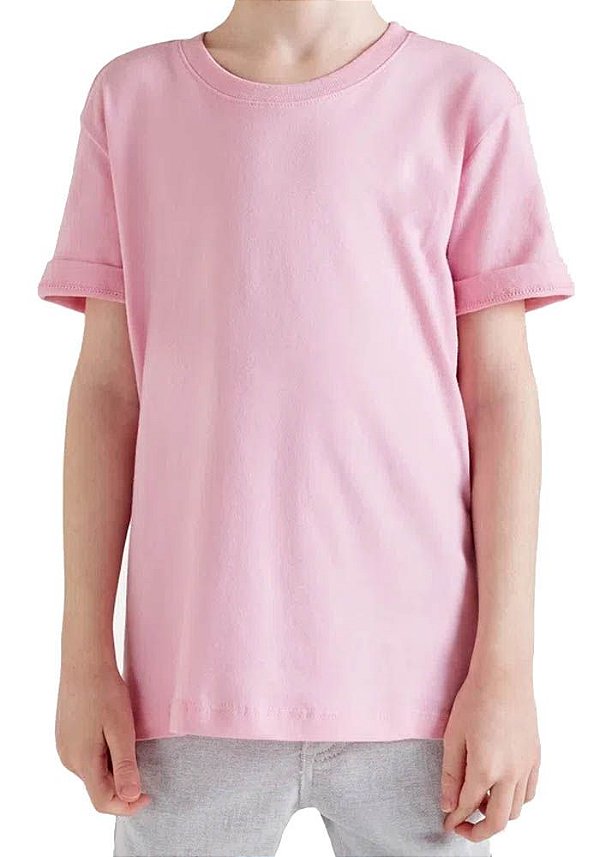 Camiseta Infantil Rosa Claro
