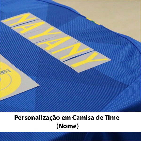 Personalização em camisa de Time (Nome e Número)