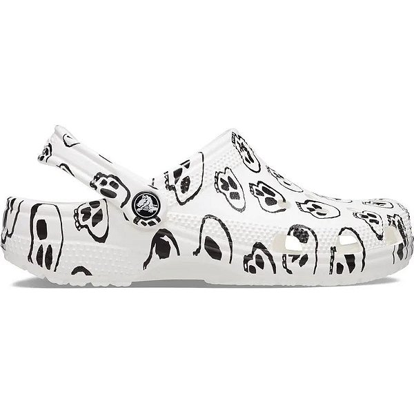 Crocs Classic Skull Print Clog White/Black