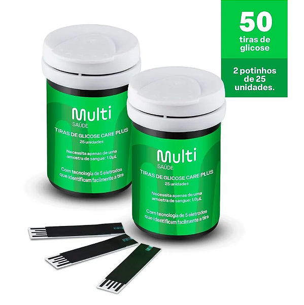 Kit com 50 Tiras Para Glicemia Glicoche